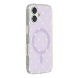 EIDERWOOD iPhone 17 Hybrid Mobil Cover m. Polka Design - MagSafe Kompatibel - Gennemsigtig / Lilla