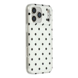 EIDERWOOD iPhone 17 Pro Hybrid Mobil Cover m. Polka Design - MagSafe Kompatibel - Gennemsigtig / Sort