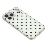 EIDERWOOD iPhone 17 Pro Hybrid Mobil Cover m. Polka Design - MagSafe Kompatibel - Gennemsigtig / Sort