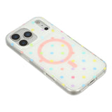 EIDERWOOD iPhone 17 Pro Max Hybrid Mobil Cover m. Polka Design - MagSafe Kompatibel - Gennemsigtig / Multi