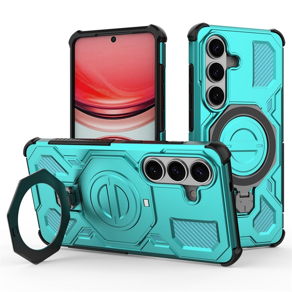 EIDERWOOD Samsung Galaxy S26 Hybrid Håndværker Cover - Roterende Kickstand - Turkis