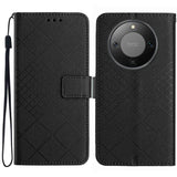 Honor Magic8 Lite EIDERWOOD Kunstlæder Cover m. Strop - Sort