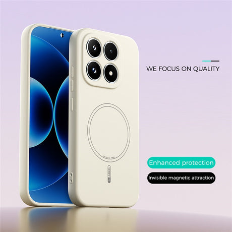 Xiaomi 17 Silikone Mobil Cover - MagSafe Kompatibel - Beige