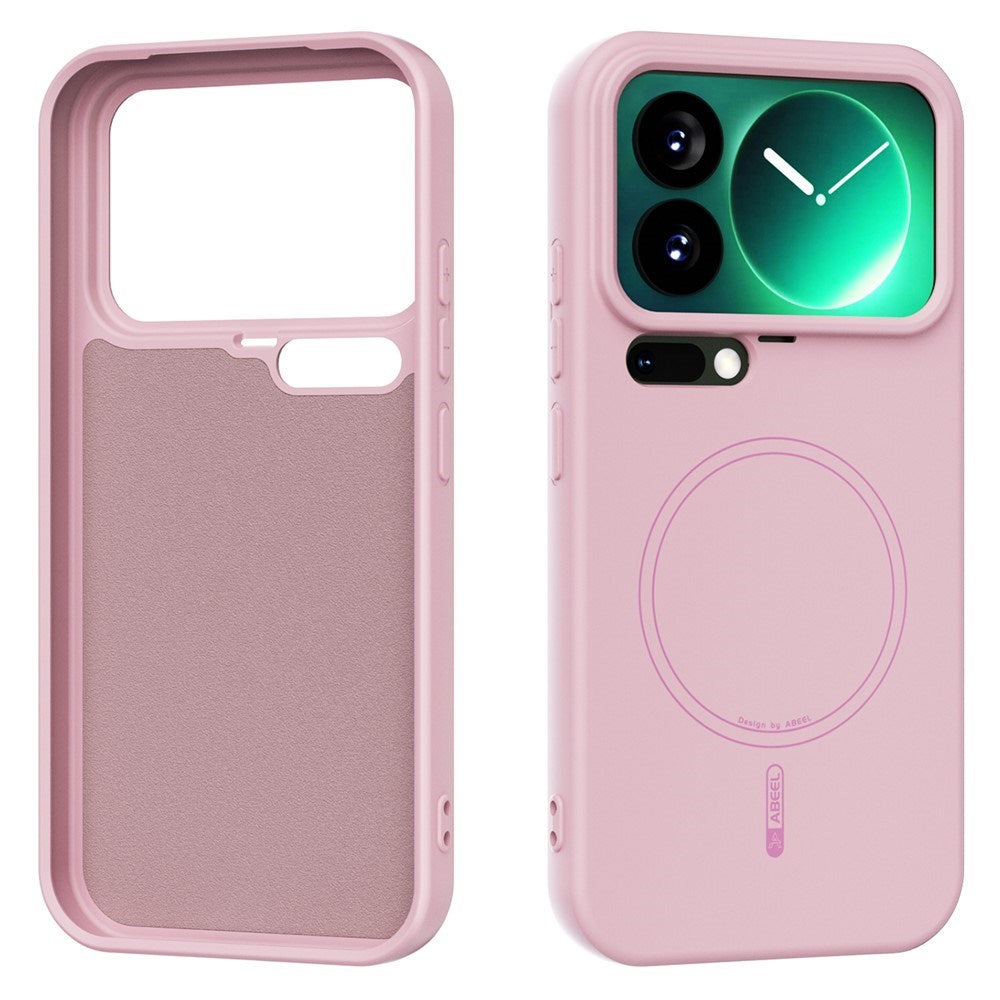 Xiaomi 17 Pro Silikone Mobil Cover - MagSafe Kompatibel - Lyserød