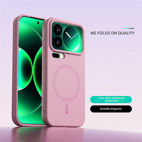 Xiaomi 17 Pro Silikone Mobil Cover - MagSafe Kompatibel - Lyserød