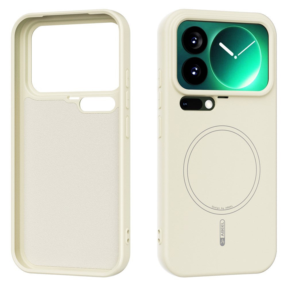 Xiaomi 17 Pro Silikone Mobil Cover - MagSafe Kompatibel - Beige