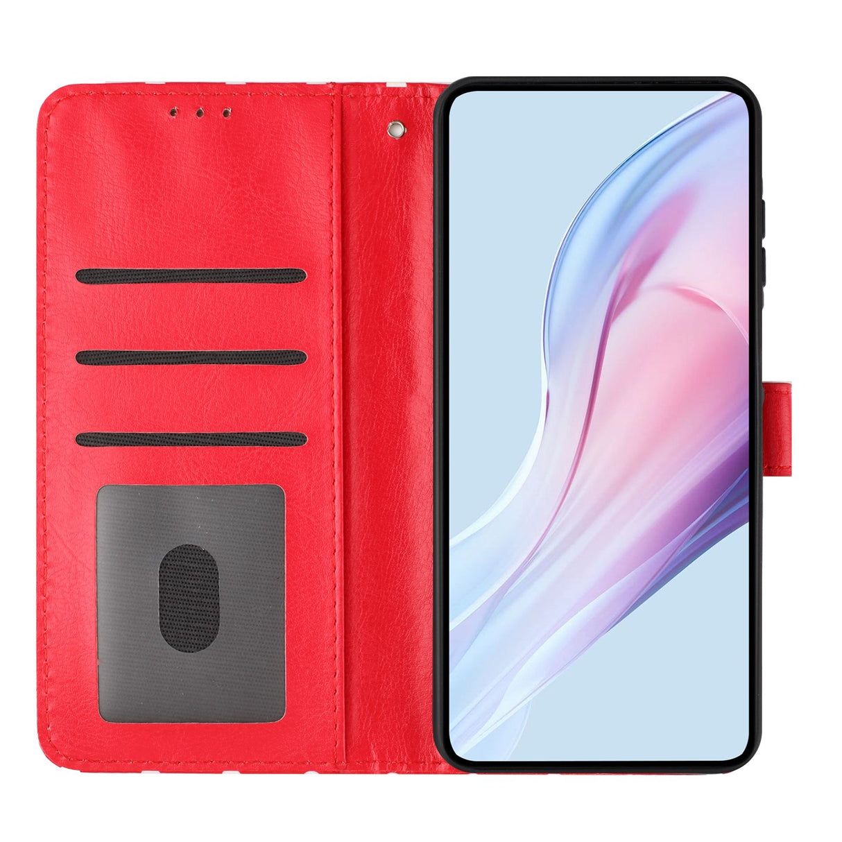 EIDERWOOD Xiaomi 17 Pro Max Kunstlæder Flip Mobil Cover m. Polka Design - Rød