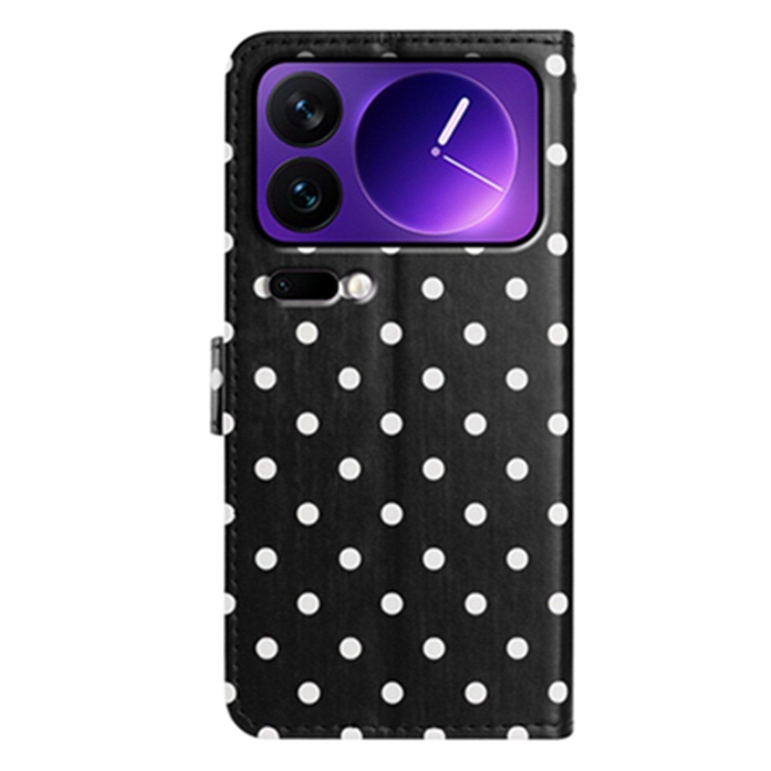 EIDERWOOD Xiaomi 17 Pro Kunstlæder Flip Mobil Cover m. Polka Design - Sort