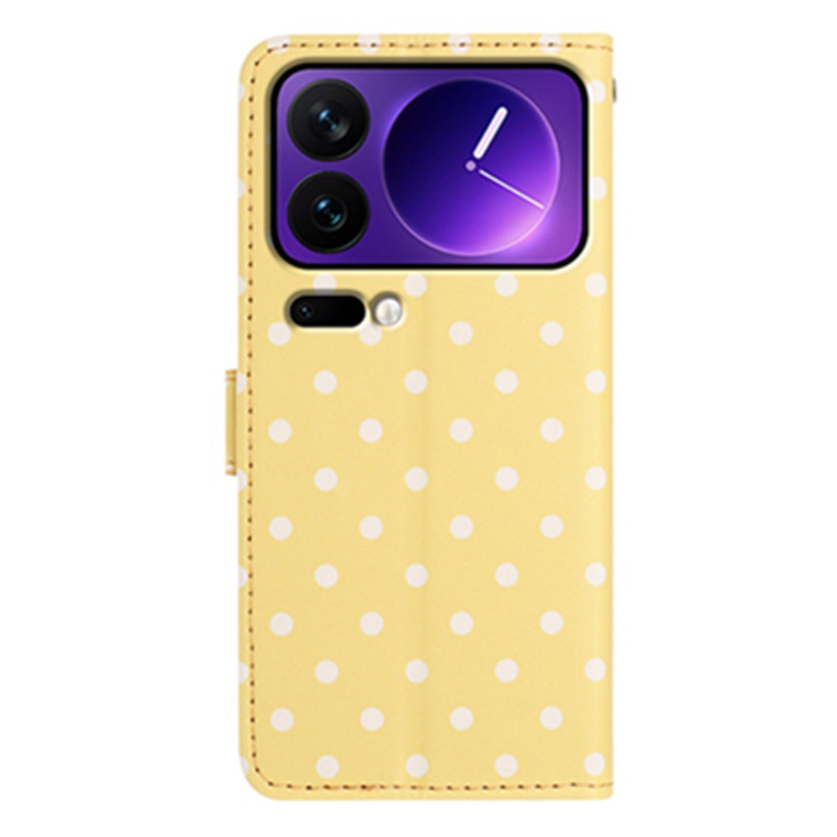 EIDERWOOD Xiaomi 17 Pro Kunstlæder Flip Mobil Cover m. Polka Design - Gul