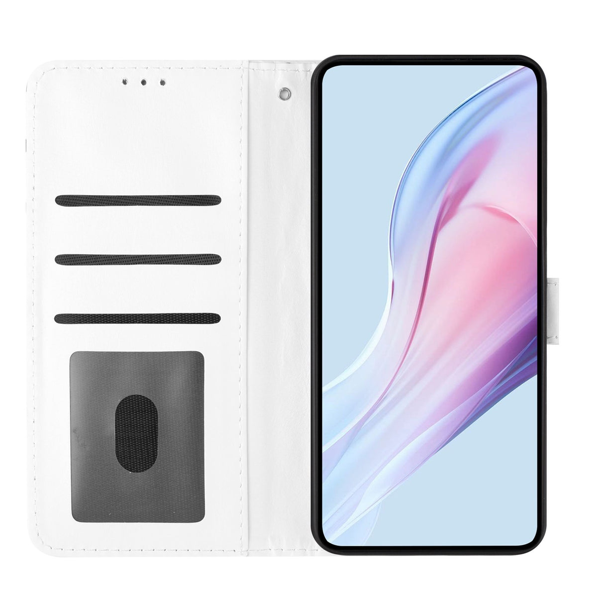 EIDERWOOD Xiaomi 17 Pro Kunstlæder Flip Mobil Cover m. Polka Design - Hvid