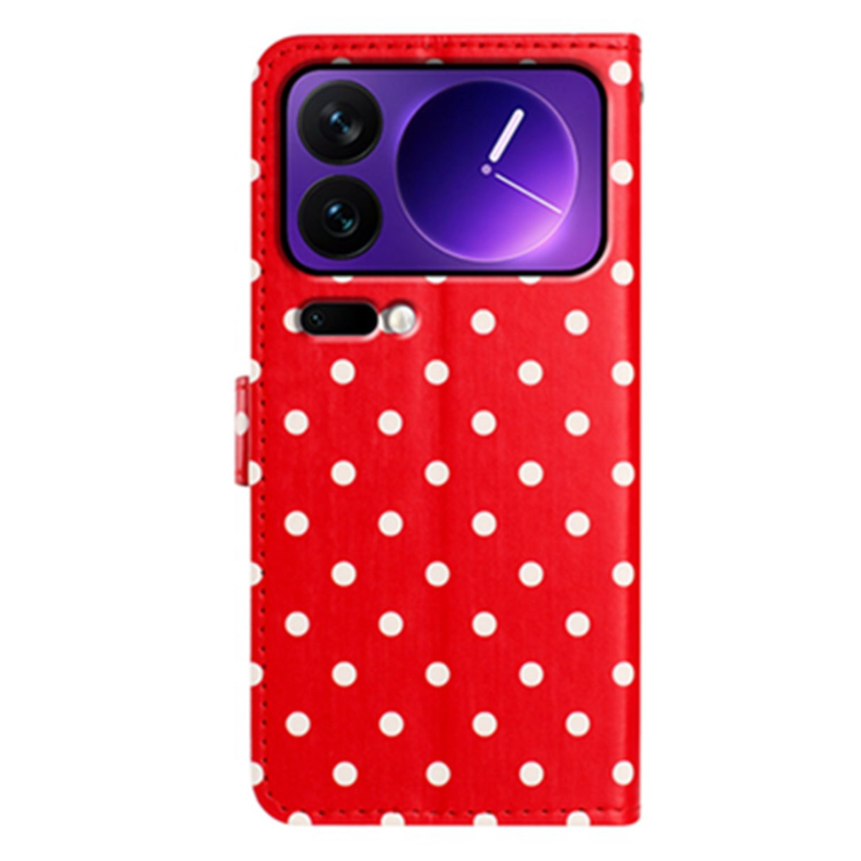 EIDERWOOD Xiaomi 17 Pro Kunstlæder Flip Mobil Cover m. Polka Design - Rød