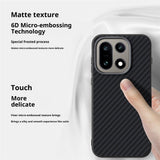 OnePlus 15 Carbon FIber Mobil Cover - MagSafe Kompatibel - Sort/Rød