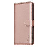 BINFEN Honor X5c Plus Imiteret Læder Flip Cover m. RFID Blokering og Kortholder - Rose Gold