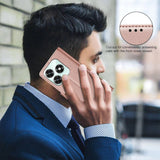 BINFEN Honor X5c Plus Imiteret Læder Flip Cover m. RFID Blokering og Kortholder - Rose Gold