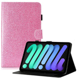 iPad 11" (2025) / iPad 10,9" (2024/2022) Glitter Flip Cover m. Flip Stand &amp; Kortholder - Rosa
