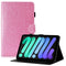 iPad 11" (2025) / iPad 10,9" (2024/2022) Glitter Flip Cover m. Flip Stand &amp; Kortholder - Rosa