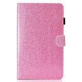 iPad 11" (2025) / iPad 10,9" (2024/2022) Glitter Flip Cover m. Flip Stand &amp; Kortholder - Rosa