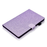 iPad 11" (2025) / iPad 10,9" (2024/2022) Glitter Flip Cover m. Flip Stand &amp; Kortholder - Lilla