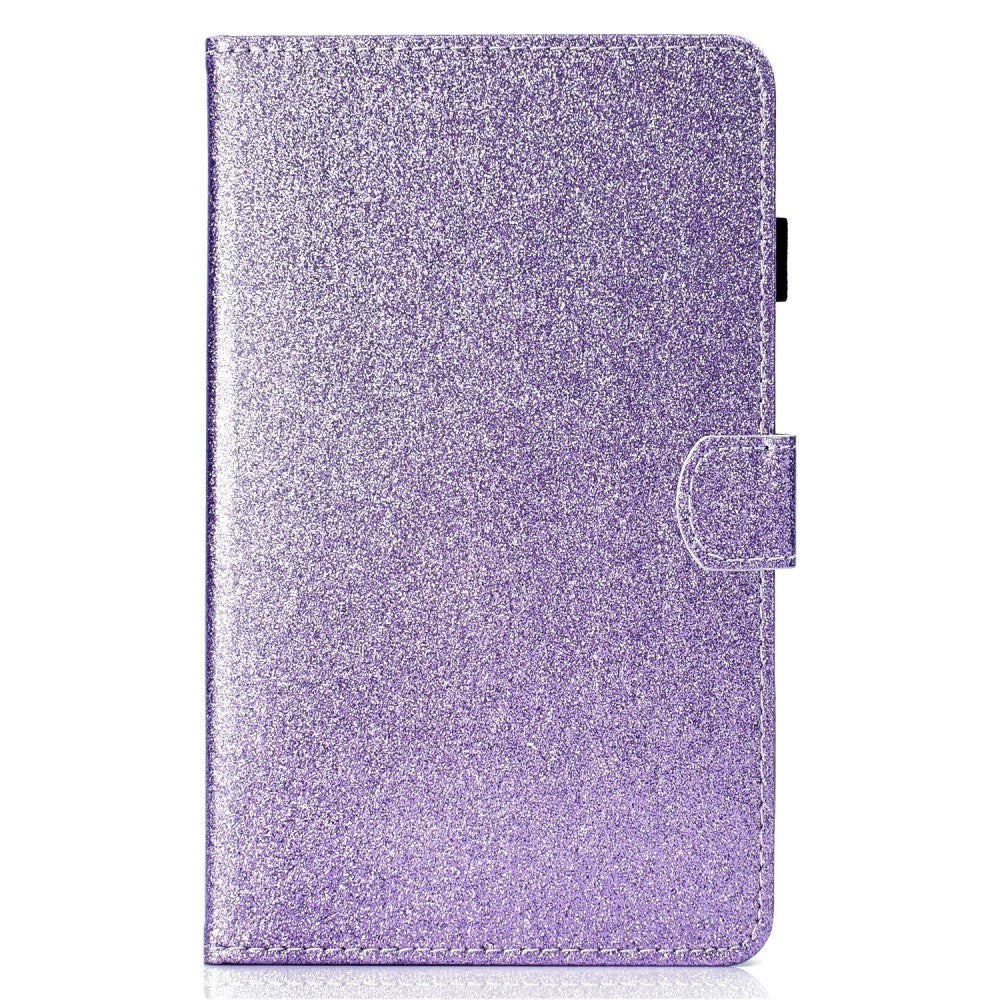 iPad 11" (2025) / iPad 10,9" (2024/2022) Glitter Flip Cover m. Flip Stand &amp; Kortholder - Lilla
