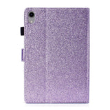 iPad 11" (2025) / iPad 10,9" (2024/2022) Glitter Flip Cover m. Flip Stand &amp; Kortholder - Lilla
