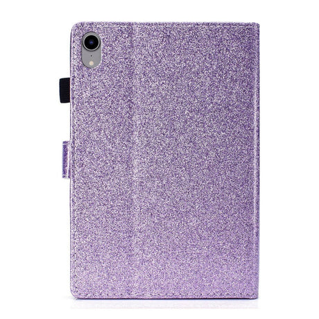 iPad 11" (2025) / iPad 10,9" (2024/2022) Glitter Flip Cover m. Flip Stand &amp; Kortholder - Lilla