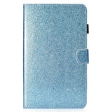 iPad 11" (2025) / iPad 10,9" (2024/2022) Glitter Flip Cover m. Flip Stand &amp; Kortholder - Blå