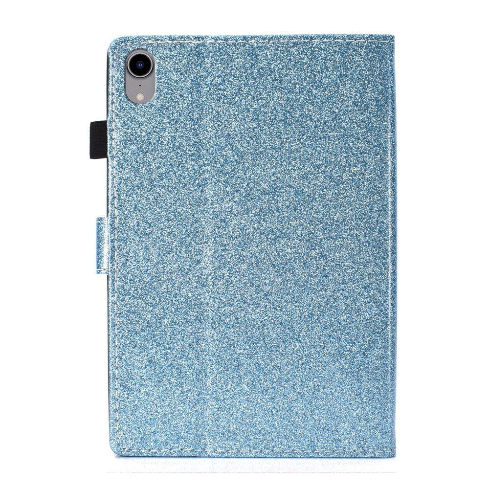 iPad 11" (2025) / iPad 10,9" (2024/2022) Glitter Flip Cover m. Flip Stand &amp; Kortholder - Blå