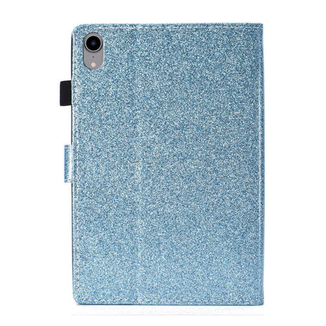 iPad 11" (2025) / iPad 10,9" (2024/2022) Glitter Flip Cover m. Flip Stand &amp; Kortholder - Blå