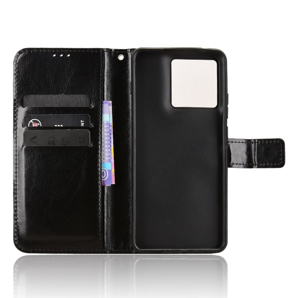 EIDERWOOD Motorola Edge 70 Kunstlæder Flip Cover m. Strop & Pung - Sort