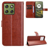 EIDERWOOD Motorola Edge 70 Kunstlæder Flip Cover m. Strop & Pung - Brun