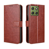 EIDERWOOD Motorola Edge 70 Kunstlæder Flip Cover m. Strop & Pung - Brun