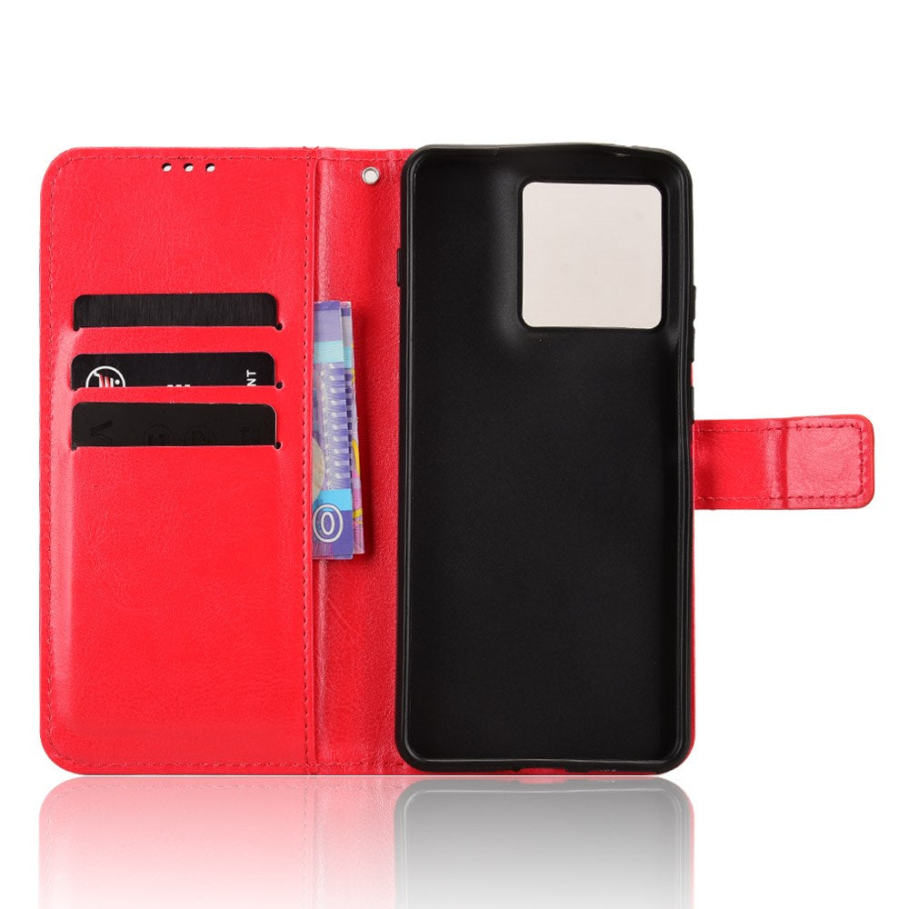 EIDERWOOD Motorola Edge 70 Kunstlæder Flip Cover m. Strop & Pung - Rød