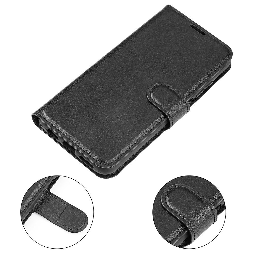 EIDERWOOD Xiaomi 17 Litchi Tekstur Kunstlæder Flip Mobil Cover m. Kortholder - Sort