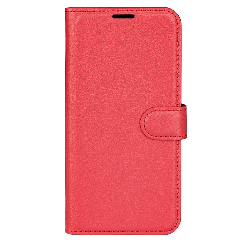 EIDERWOOD Xiaomi 17 Litchi Tekstur Kunstlæder Flip Mobil Cover m. Kortholder - Rød