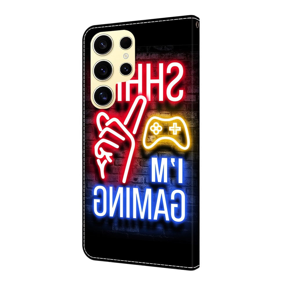 EIDERWOOD Samsung Galaxy S26 Ultra Kunstlæder Flip Cover m. Print - Neon