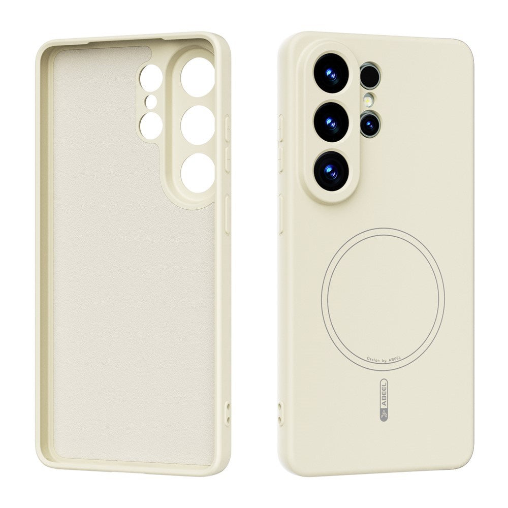 Samsung Galaxy S26 Ultra Silikone Mobil Cover - MagSafe Kompatibel - Beige