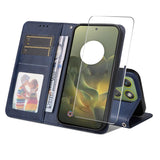 Motorola Edge 70 EIDERWOOD Kunstlæder Cover m. Skærmbeskyttelse og Strop - Blå