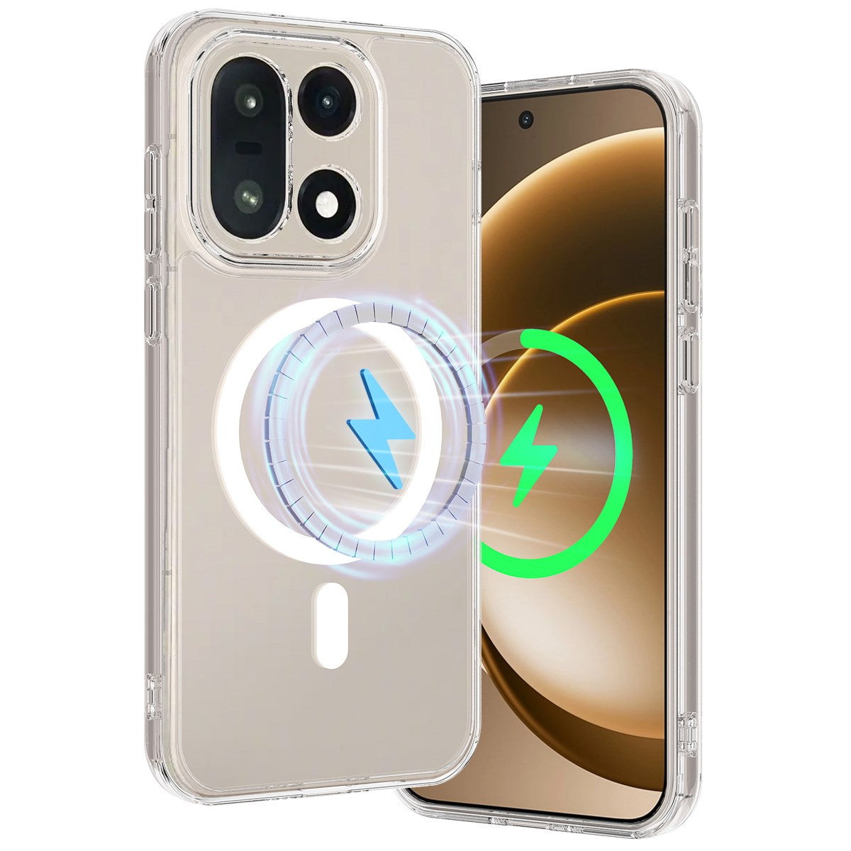 EIDERWOOD OnePlus 15 Hybrid Plastik Mobil Cover - MagSafe Kompatibel - Gennemsigtig