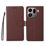 OPPO Find X9 Pro EIDERWOOD Kunstlæder Flip Cover - Strop - Brun