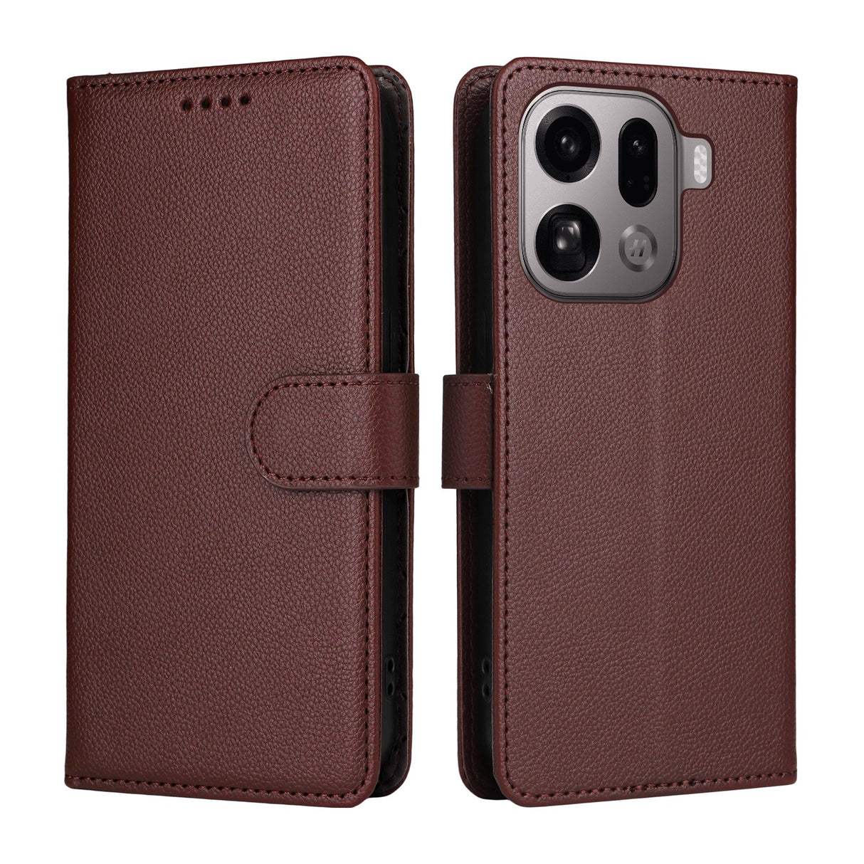 OPPO Find X9 Pro EIDERWOOD Kunstlæder Flip Cover - Strop - Brun