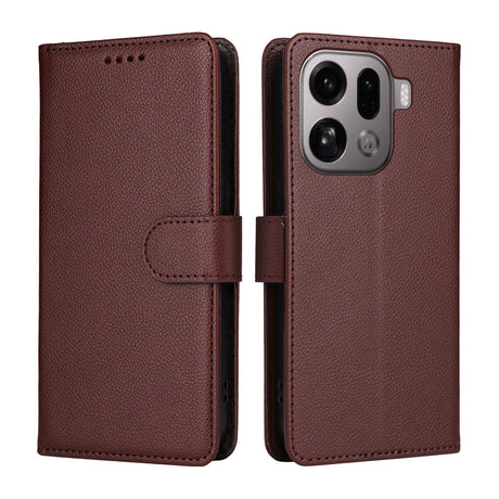 OPPO Find X9 Pro EIDERWOOD Kunstlæder Flip Cover - Strop - Brun