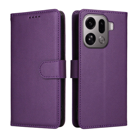 OPPO Find X9 Pro EIDERWOOD Kunstlæder Flip Cover - Strop - Lilla