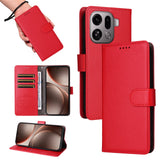 OPPO Find X9 Pro EIDERWOOD Kunstlæder Flip Cover - Strop - Rød
