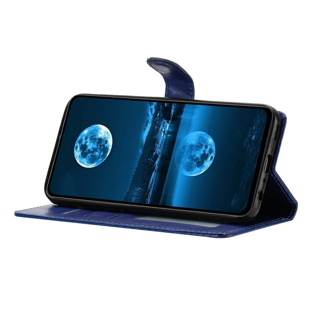 Samsung Galaxy A27 EIDERWOOD Kunstlæder Flip Cover - Strop - Blå