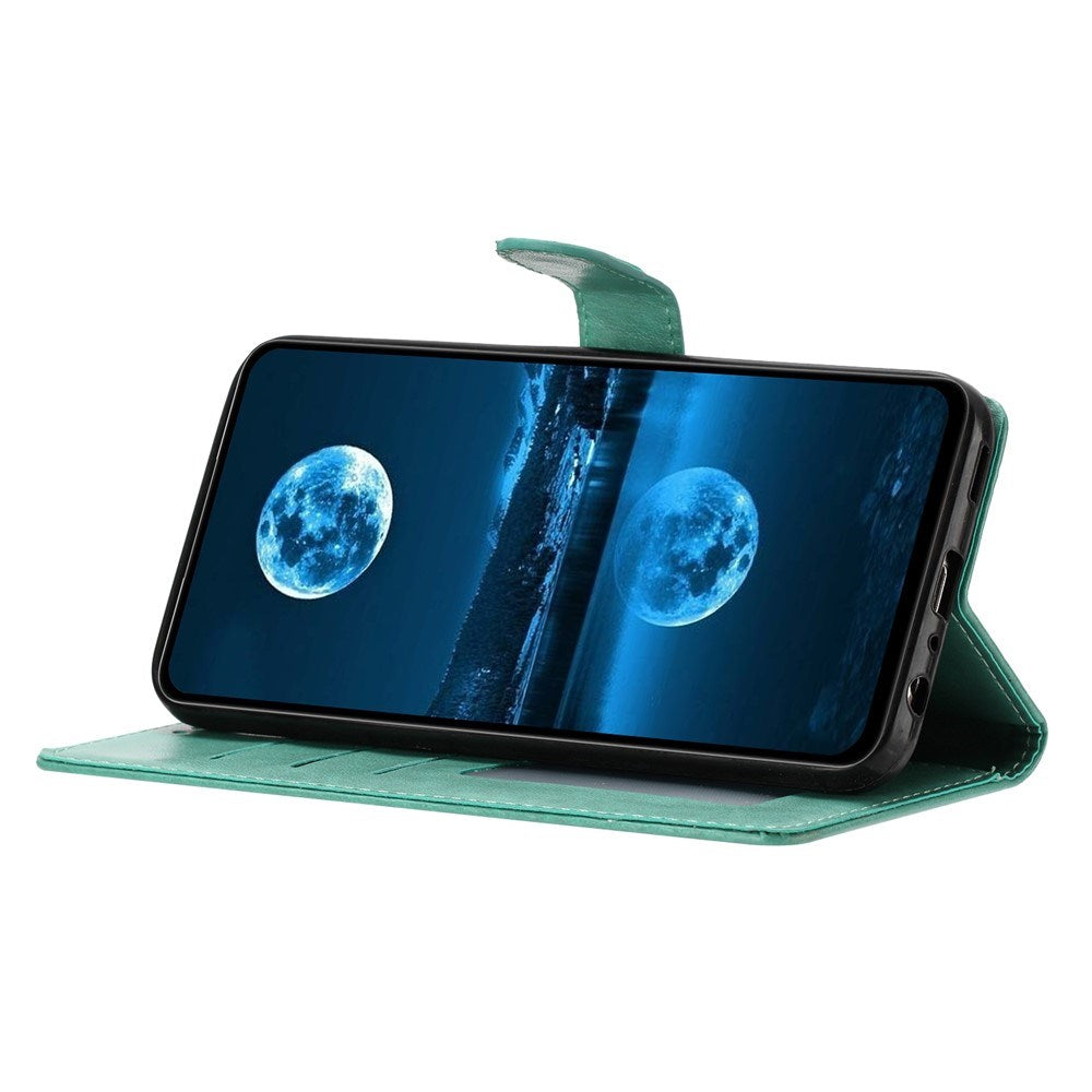 Samsung Galaxy A27 EIDERWOOD Kunstlæder Flip Cover - Strop - Grøn
