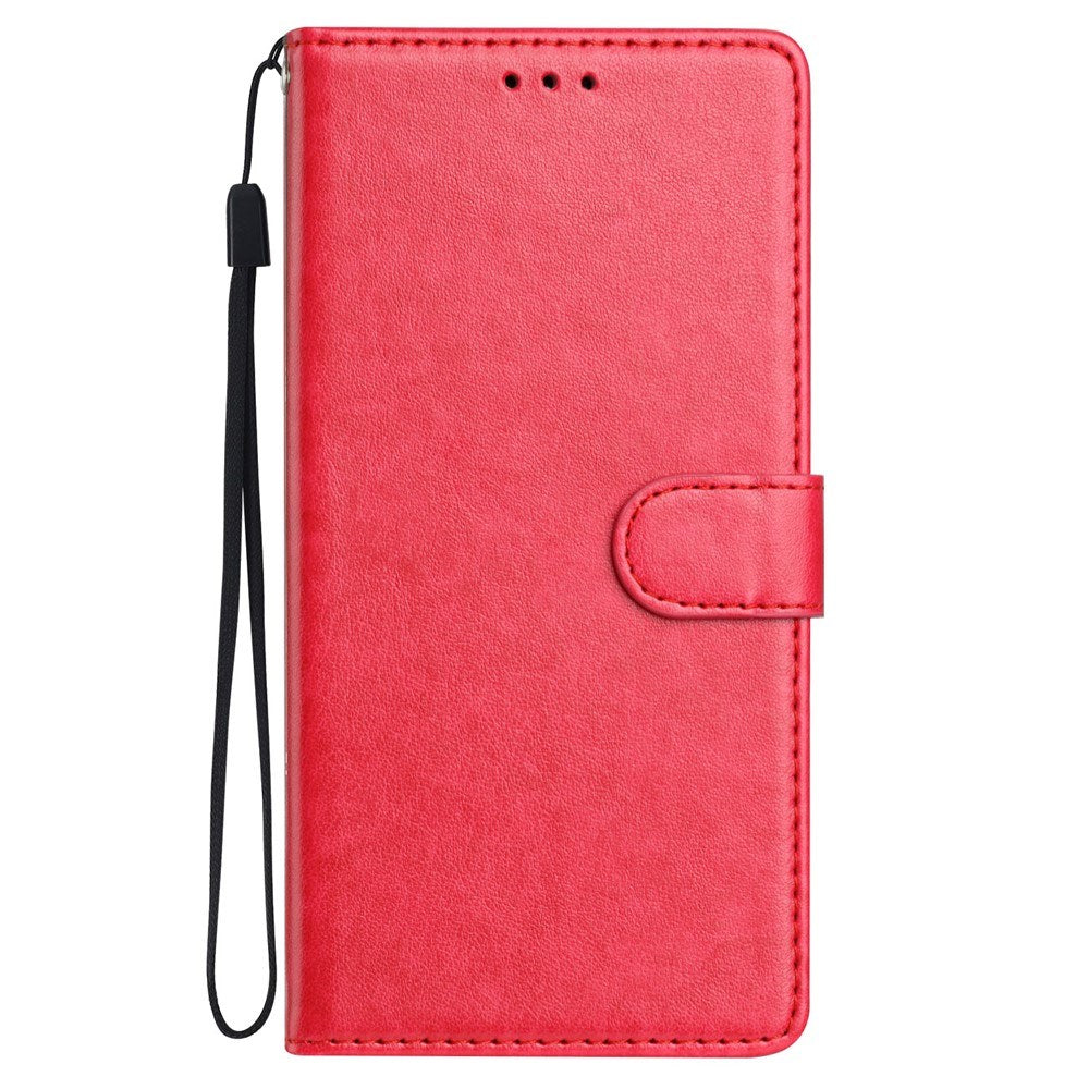 Samsung Galaxy A27 EIDERWOOD Kunstlæder Flip Cover - Strop - Rød