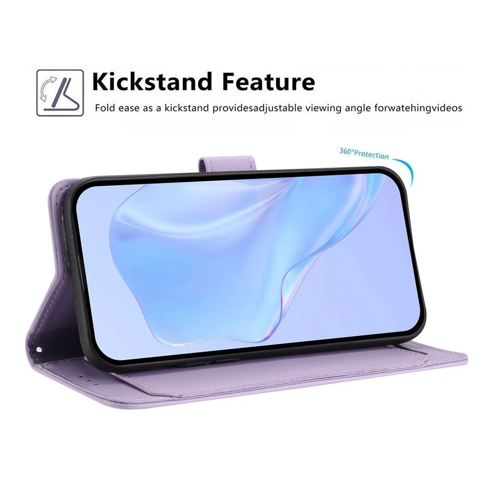 Google Pixel 10a EIDERWOOD Kunstlæder Flip Cover m. Strop - Lilla