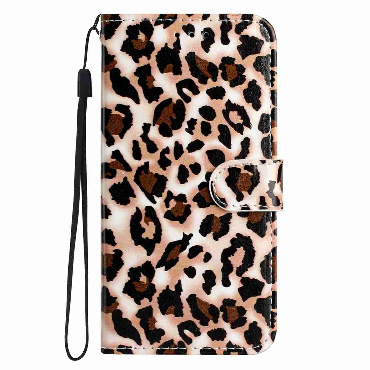 EIDERWOOD Samsung Galaxy A57 Kunstlæder Flip Cover - Mønster & Strop - Leopard