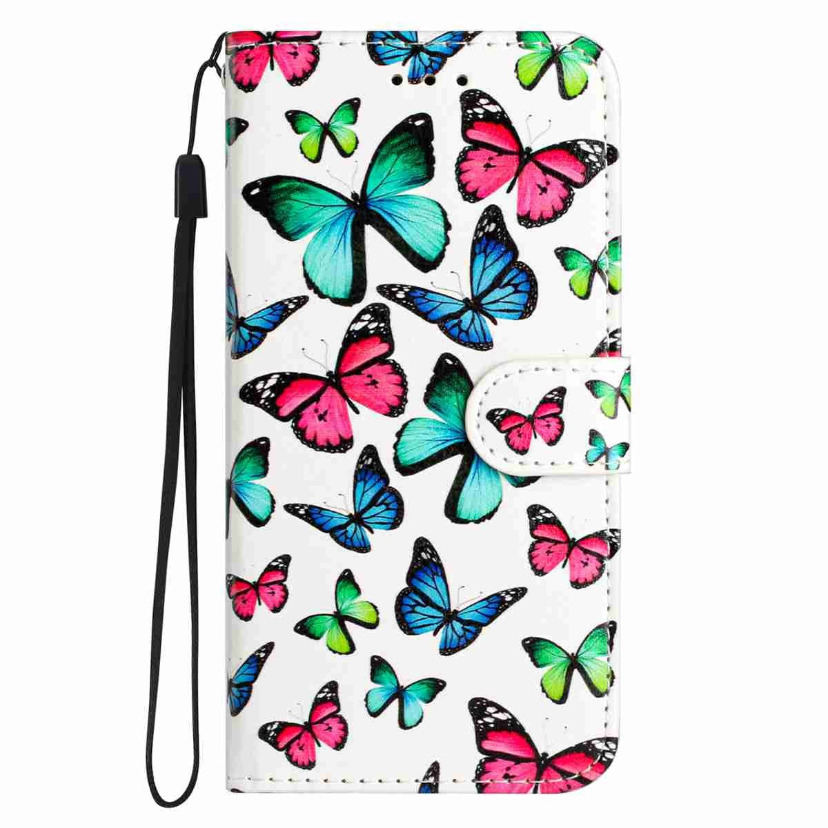 EIDERWOOD Samsung Galaxy A57 Kunstlæder Flip Cover - Mønster & Strop - Sommerfugle