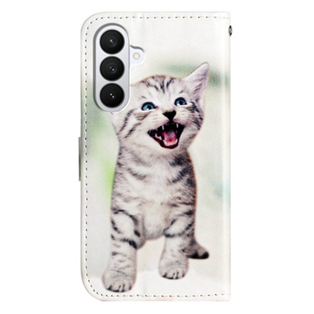 EIDERWOOD Samsung Galaxy A57 Kunstlæder Flip Cover - Mønster & Strop - Kat